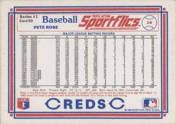 1986 Sportflics #50 Pete Rose Back