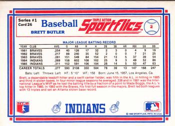 1986 Sportflics #26 Brett Butler Back