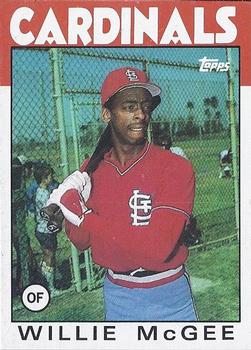 1986 Topps - Wax Box Bottom Panels Singles #L Willie McGee Front