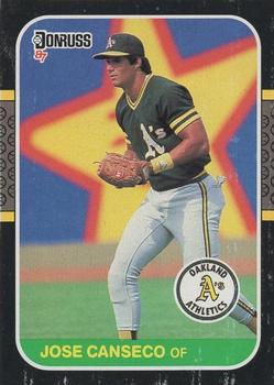 1987 Donruss - Wax Box Bottom Panel Singles #PC-12 Jose Canseco Front
