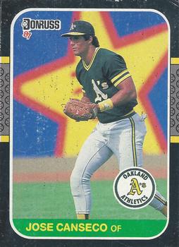 1987 Donruss - Wax Box Bottom Panel Singles #PC-12 Jose Canseco Front