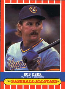1987 Fleer Baseball All-Stars #14 Rob Deer Front