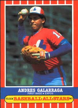 1987 Fleer Baseball All-Stars #18 Andres Galarraga Front