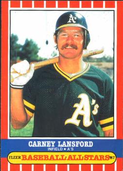 1987 Fleer Baseball All-Stars #24 Carney Lansford Front