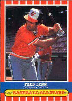 1987 Fleer Baseball All-Stars #25 Fred Lynn Front
