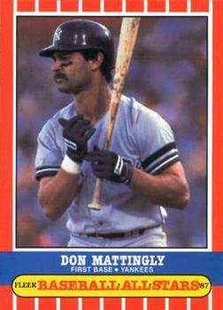 1987 Fleer Baseball All-Stars #26 Don Mattingly Front