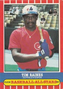 1987 Fleer Baseball All-Stars #34 Tim Raines Front
