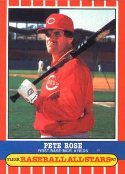 1987 Fleer Baseball All-Stars #37 Pete Rose Front