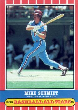 1987 Fleer Baseball All-Stars #40 Mike Schmidt Front