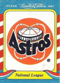 1987 Fleer Limited Edition - Box Bottom Panel Singles #C-6 Houston Astros Logo Front