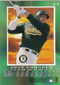1997 SkyBox E-X2000 #37 Jose Canseco Back