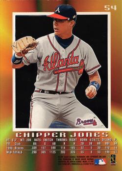 1997 SkyBox E-X2000 #54 Chipper Jones Back