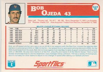 1987 Sportflics #36 Bob Ojeda Back