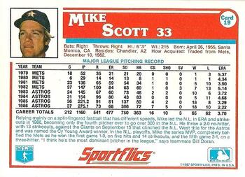 1987 Sportflics #19 Mike Scott Back