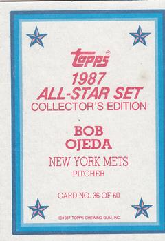 1987 Topps - 1987 All-Star Set Collector's Edition (Glossy Send-Ins) #36 Bob Ojeda Back