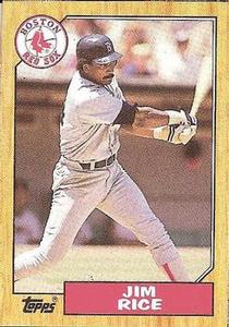 1987 Topps - Wax Box Side Panels Singles #F Jim Rice Front