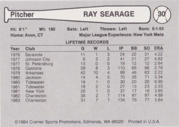 1984 Cramer Vancouver Canadians #30 Ray Searage Back