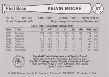1984 Cramer Vancouver Canadians #31 Kelvin Moore Back