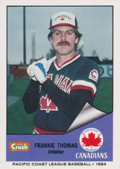 1984 Cramer Vancouver Canadians #33 Frankie Thomas Front