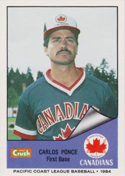1984 Cramer Vancouver Canadians #34 Carlos Ponce Front