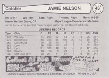 1984 Cramer Vancouver Canadians #43 Jamie Nelson Back