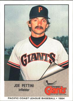 1984 Cramer Phoenix Giants #13 Joe Pettini Front