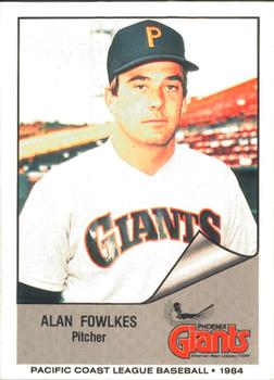 1984 Cramer Phoenix Giants #16 Alan Fowlkes Front