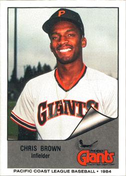 1984 Cramer Phoenix Giants #23 Chris Brown Front