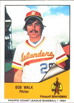 1984 Cramer Hawaii Islanders #141 Bob Walk Front