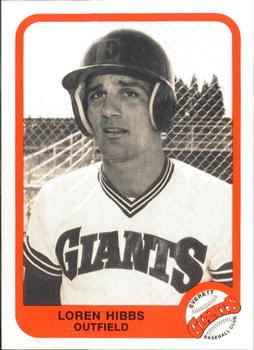 1984 Cramer Everett Giants #15 Loren Hibbs Front