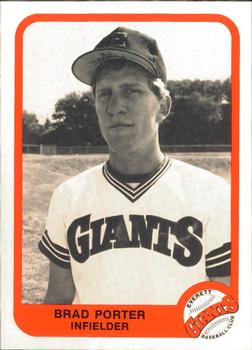 1984 Cramer Everett Giants #22A Brad Porter Front