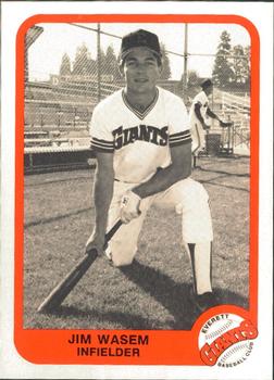 1984 Cramer Everett Giants #24 Jim Wasem Front