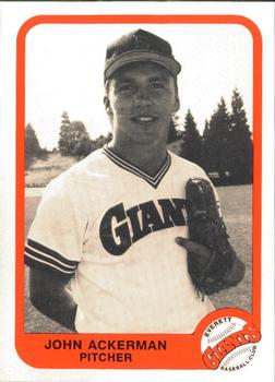 1984 Cramer Everett Giants #27 John Ackerman Front