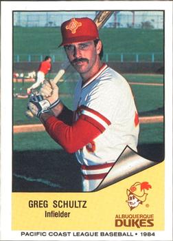 1984 Cramer Albuquerque Dukes #157 Greg Schultz Front