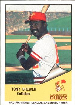 1984 Cramer Albuquerque Dukes #161 Tony Brewer Front