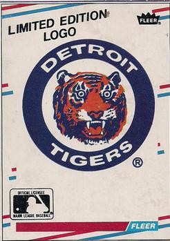 1988 Fleer - Box Bottom Panels Singles #C-13 Detroit Tigers Logo Front