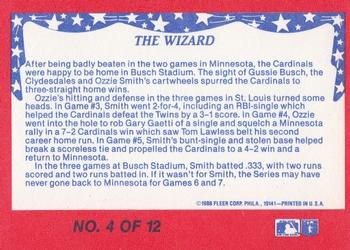 1988 Fleer - World Series #4 The Wizard Back