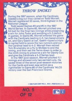 1988 Fleer - World Series #5 Throw Smoke! Back