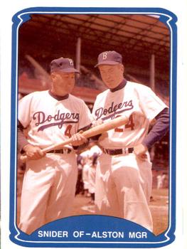 1987 TCMA 1955 Brooklyn Dodgers #1 Duke Snider /  Walter Alston Front