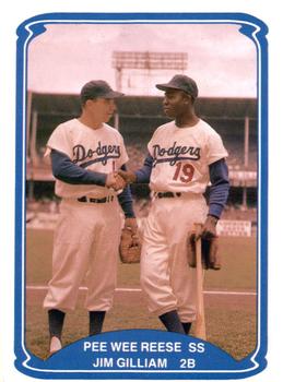 1987 TCMA 1955 Brooklyn Dodgers #6 Pee Wee Reese /  Jim Gilliam Front