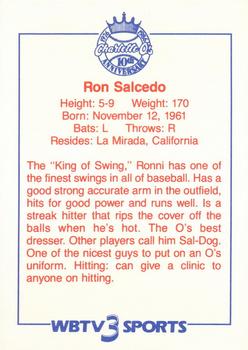 1986 WBTV Charlotte O's #NNO Ron Salcedo Back