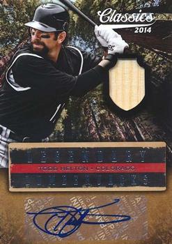2014 Panini Classics - Legendary Lumberjacks Bats Signatures #21 Todd Helton Front
