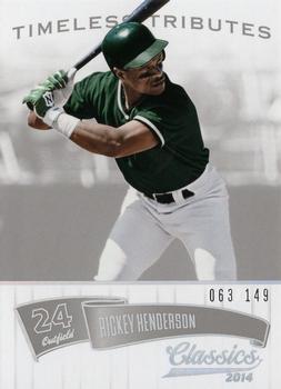2014 Panini Classics - Timeless Tributes Silver #111 Rickey Henderson Front