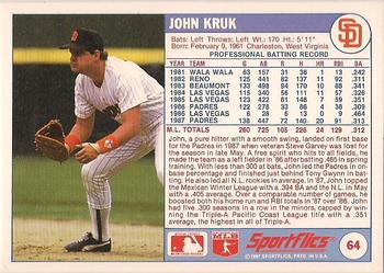 1988 Sportflics #64 John Kruk Back