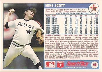 1988 Sportflics #66 Mike Scott Back