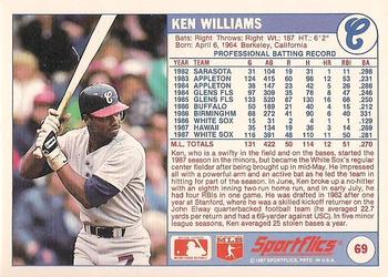 1988 Sportflics #69 Ken Williams Back
