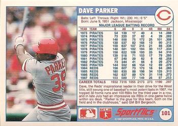 1988 Sportflics #101 Dave Parker Back