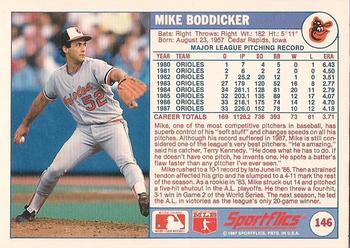 1988 Sportflics #146 Mike Boddicker Back