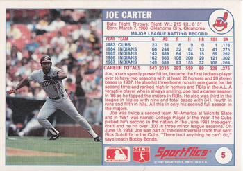 1988 Sportflics #5 Joe Carter Back