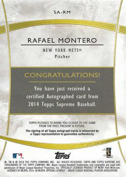 2014 Topps Supreme - Sepia #SA-RM Rafael Montero Back